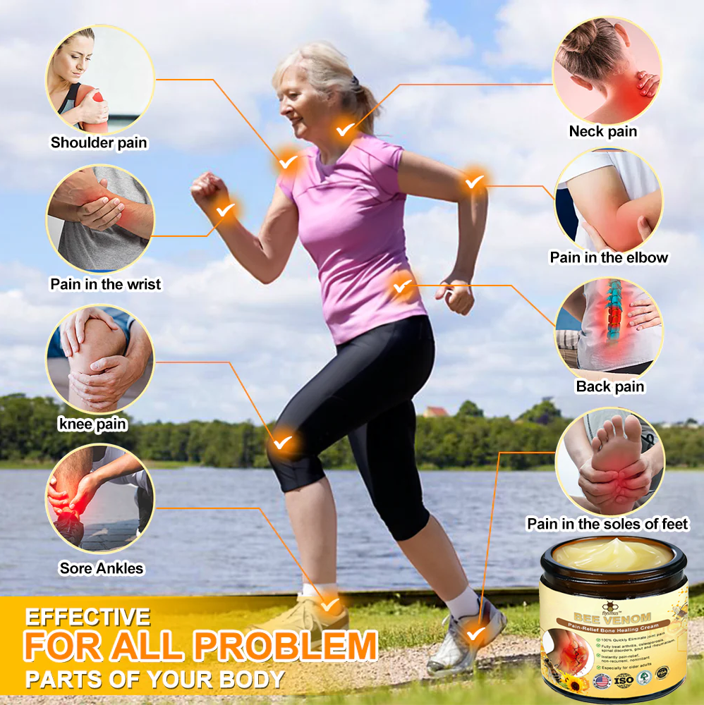 ✅Official Store: flysmus™ Bee-Venom Pain-Relief Bone Healing Cream👨‍⚕️USA Osteopathic Medical Association （AAOS）Approved(Reducing joint swelling, pain, stiffness, redness, warmth, soreness, and joint fatigue)